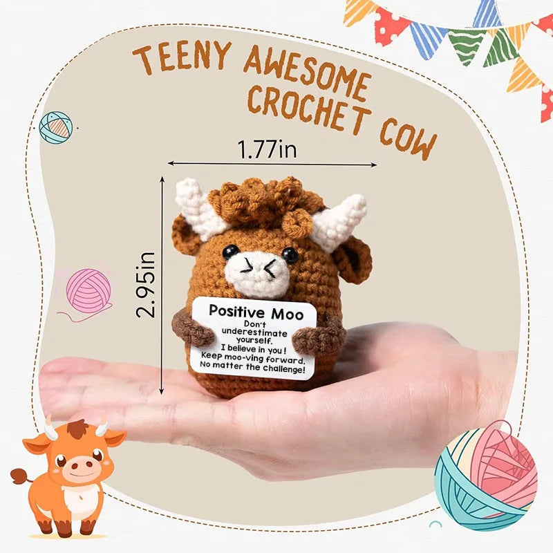 Crochet Positive Cow Decor