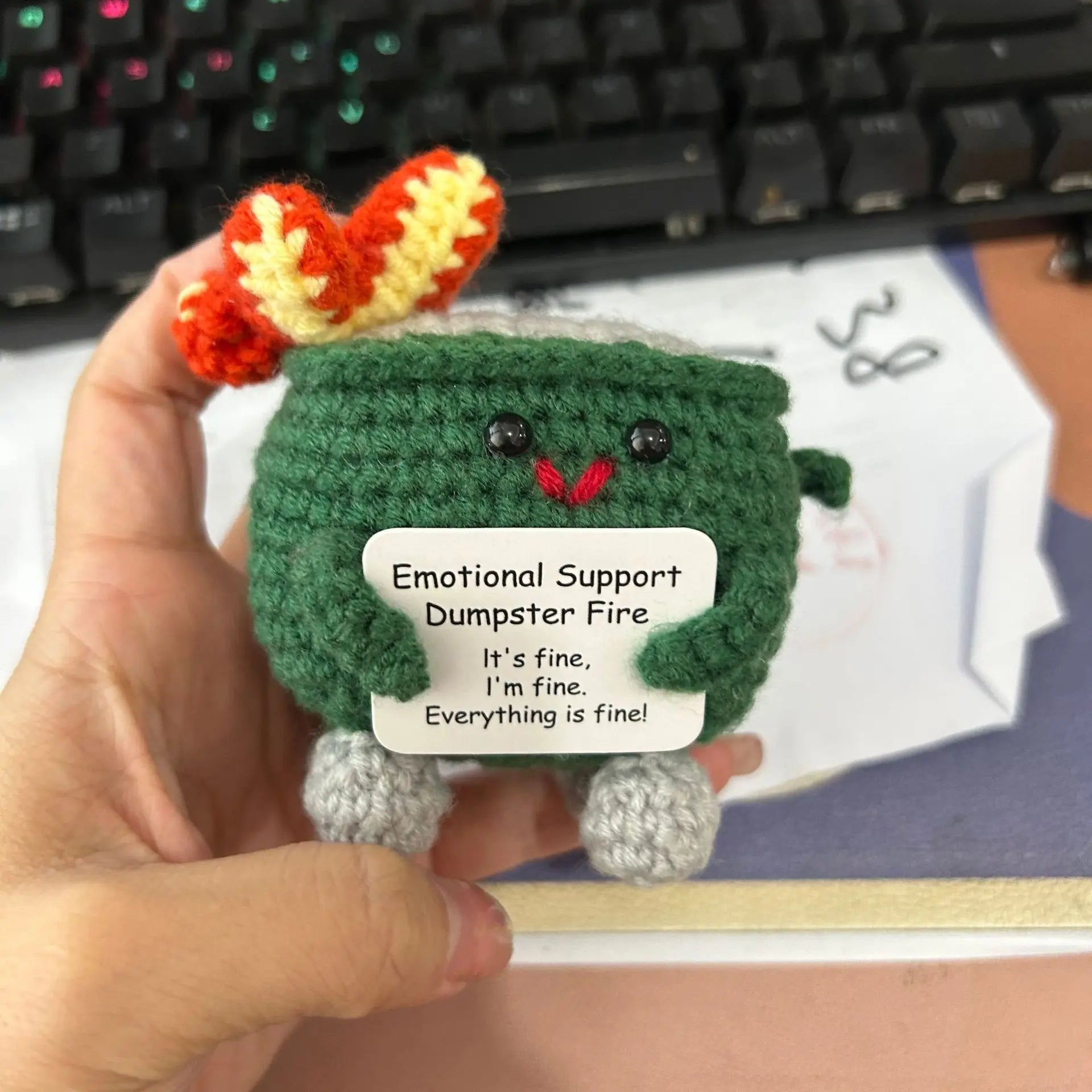 Crochet Positive Cow Decor