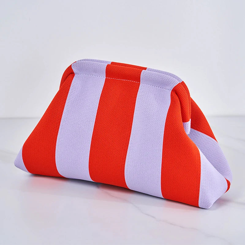 Woven Cloud Clutch Handbag