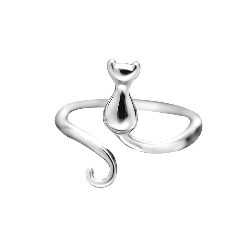 Adjustable Crochet Cute Cat Ring