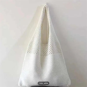 Hollow Crochet Tote Bag