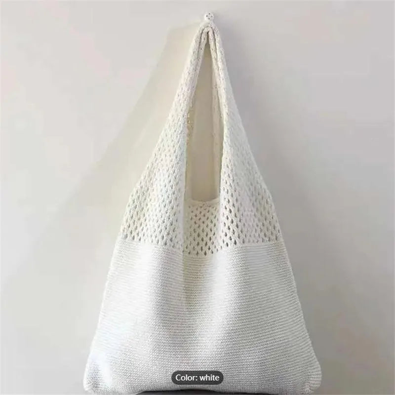 Hollow Crochet Tote Bag