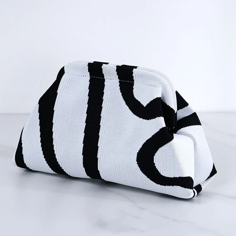 Woven Cloud Clutch Handbag