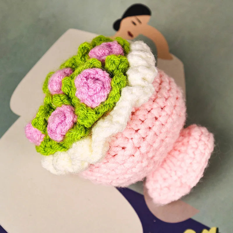 Crochet Flower Keychain