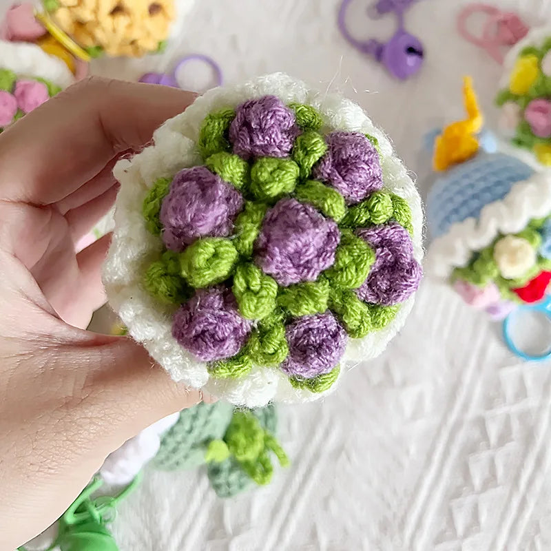 Crochet Flower Keychain