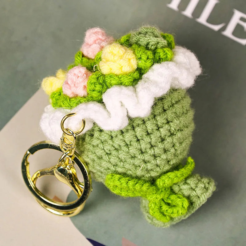 Crochet Flower Keychain