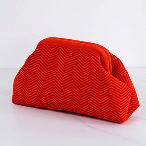 Woven Cloud Clutch Handbag