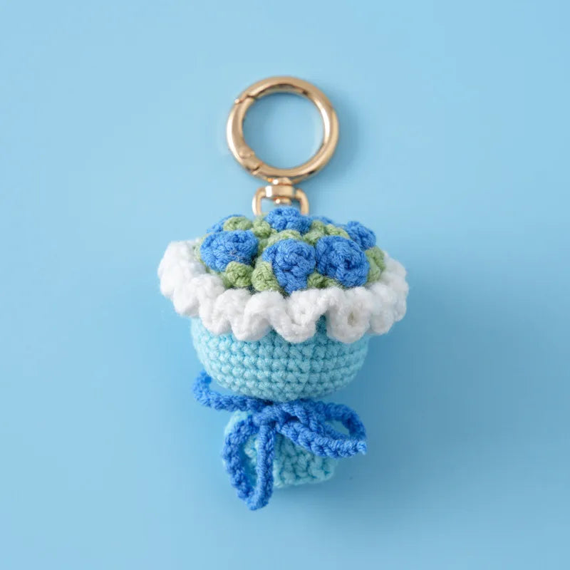 Crochet Flower Keychain