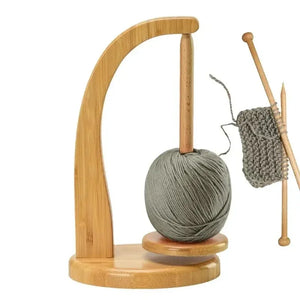 Wooden Rotating Yarn Holder Spinner