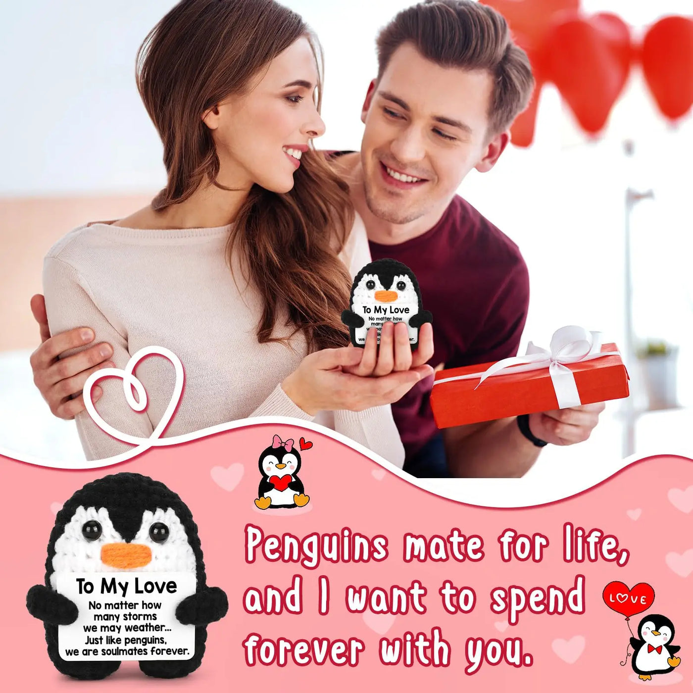 Handmade Crochet Penguin Gift