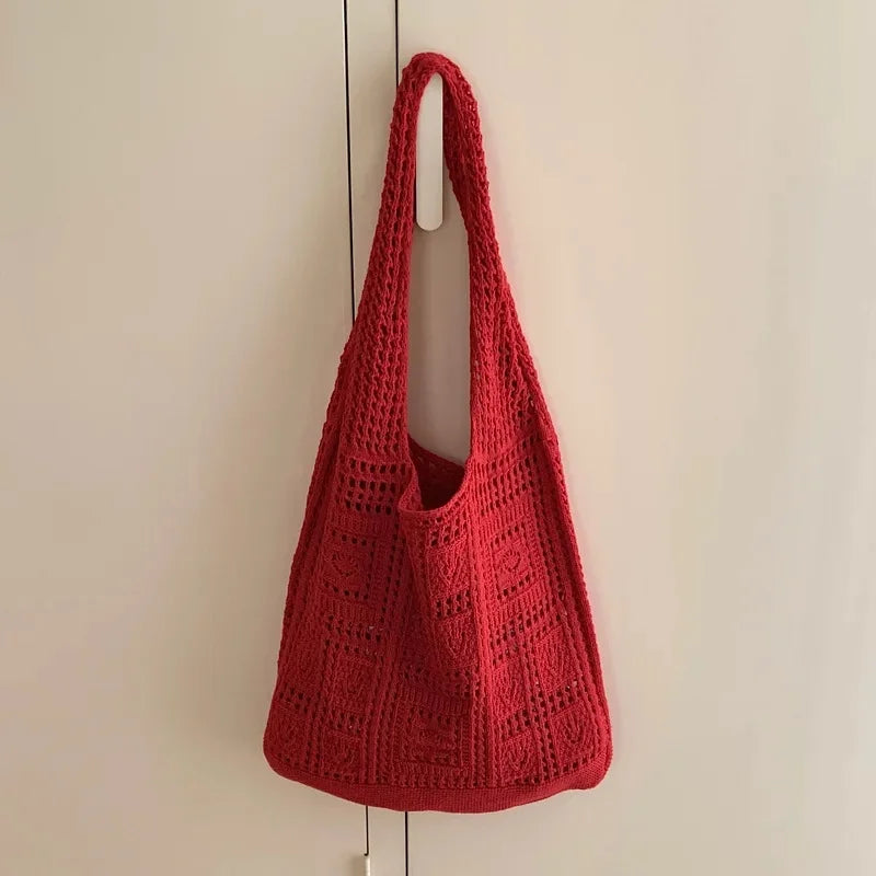 Knitted Hollow Tote Bag