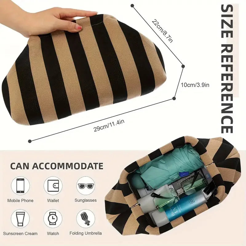 Woven Cloud Clutch Handbag
