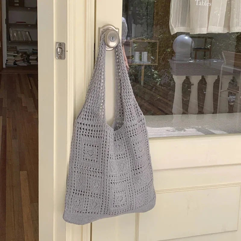 Knitted Hollow Tote Bag