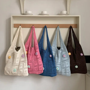 Knitted Hollow Tote Bag
