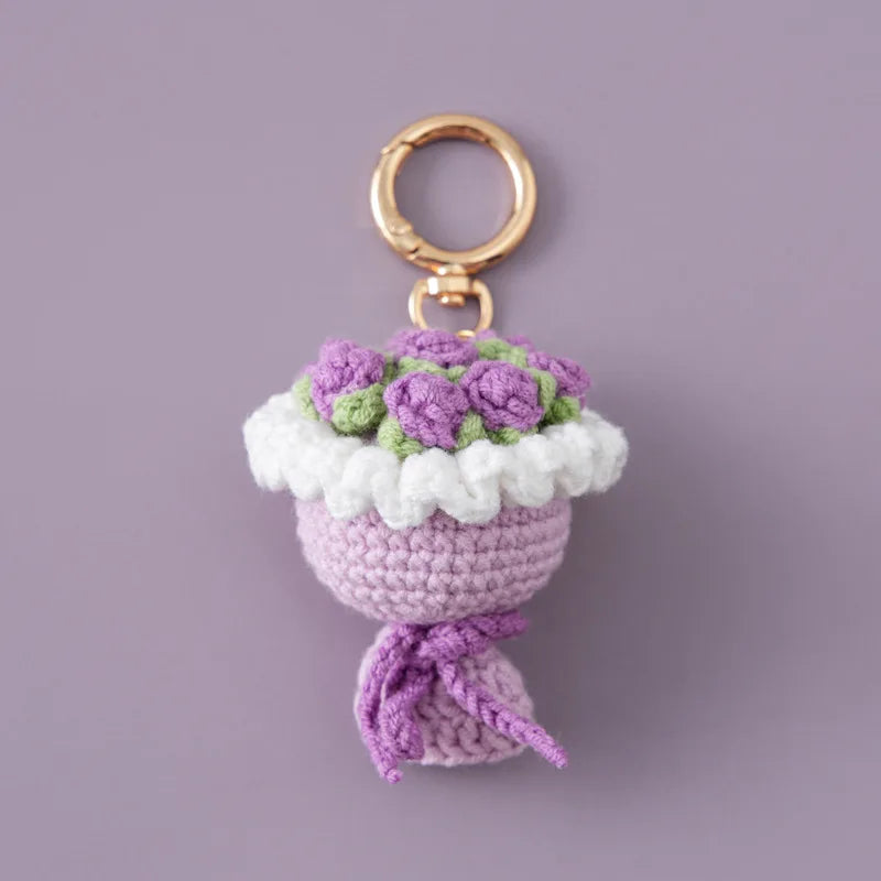 Crochet Flower Keychain