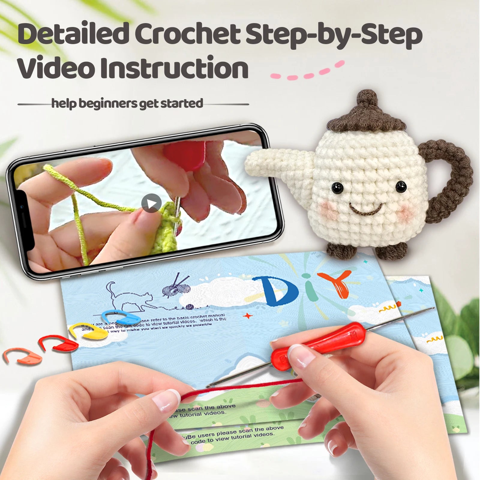DIY Crochet Teapot Kit