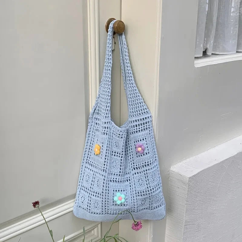 Knitted Hollow Tote Bag