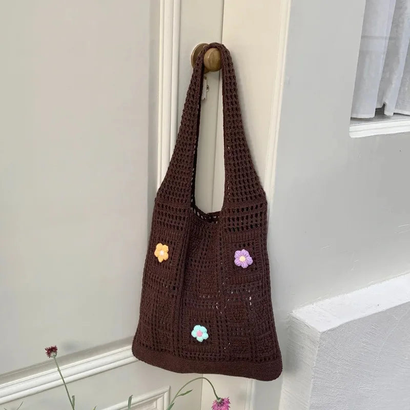 Knitted Hollow Tote Bag