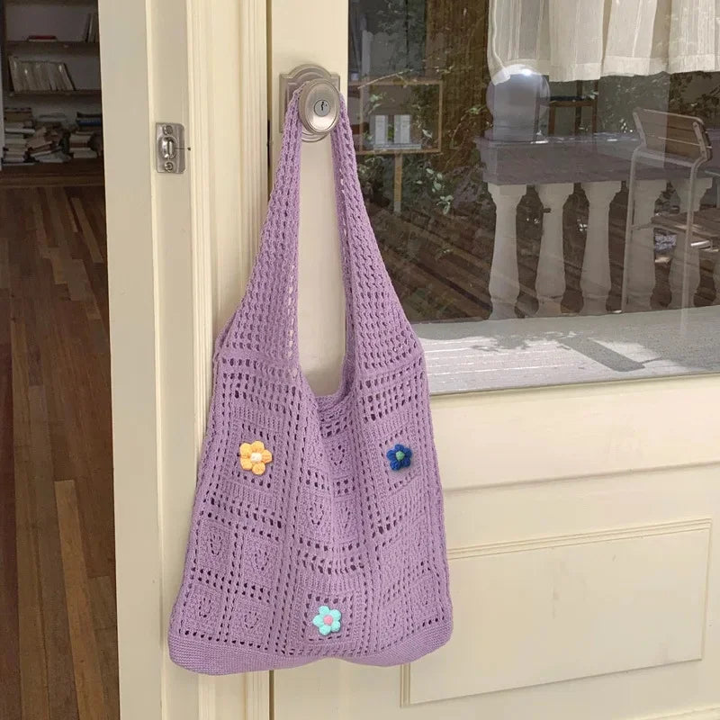 Knitted Hollow Tote Bag