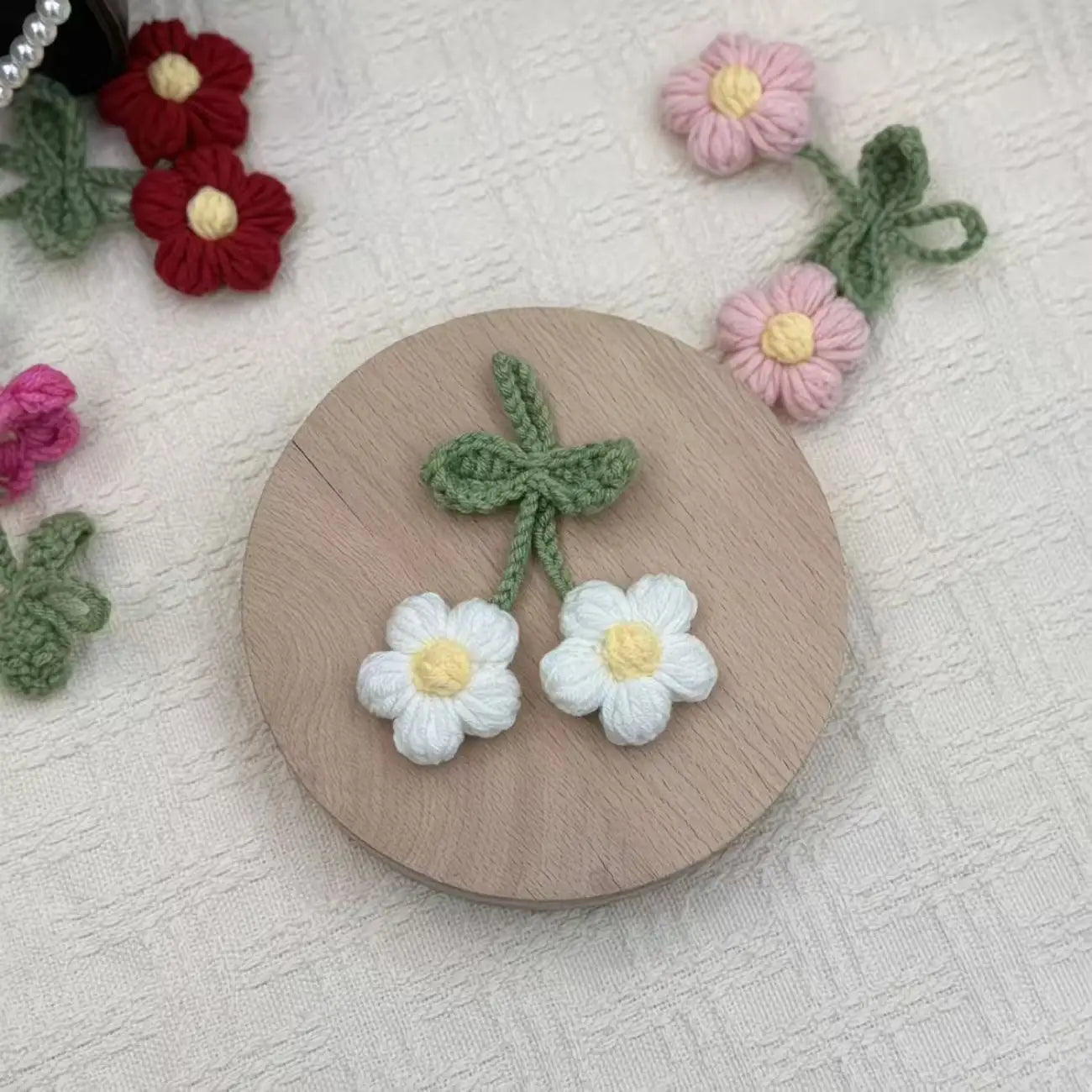 Crochet Lily Pendant Charm