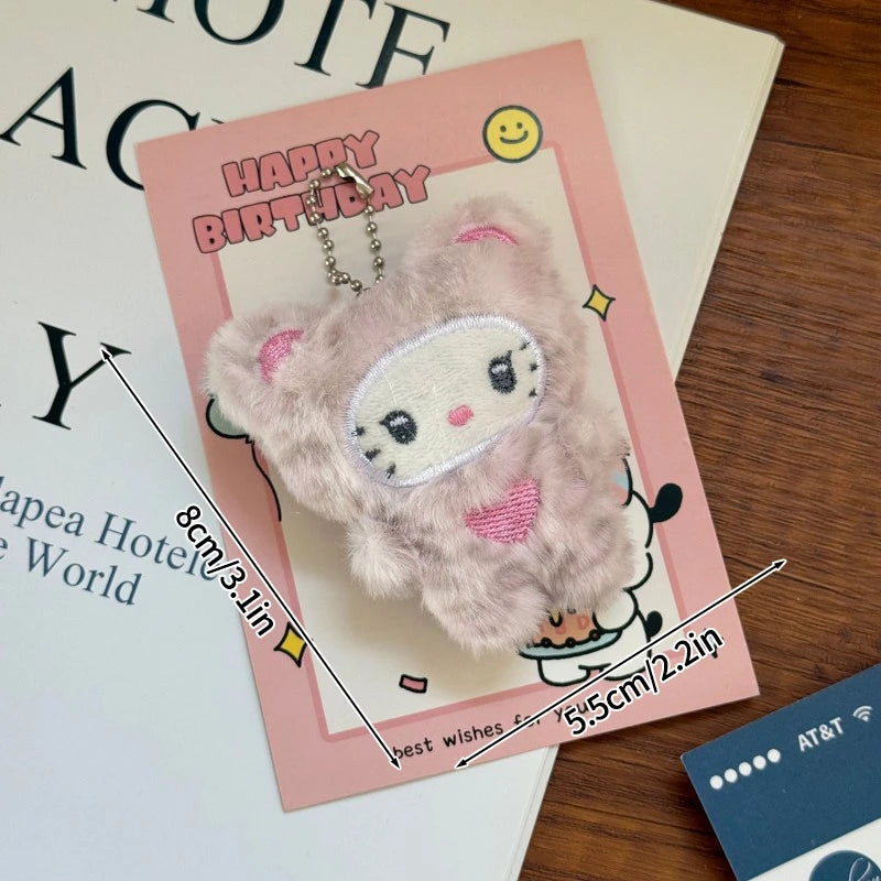 Plush Cat Keychain Charm
