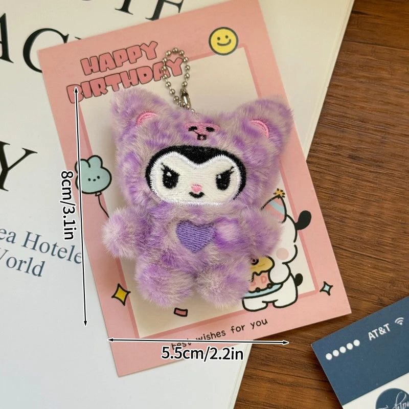Plush Cat Keychain Charm