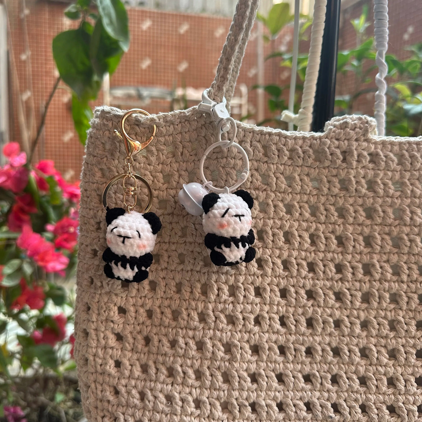 Handmade Crochet Panda Keychain