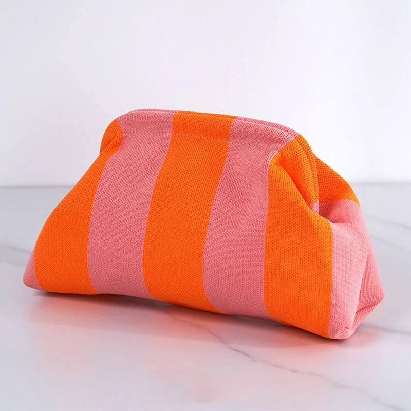 Woven Cloud Clutch Handbag