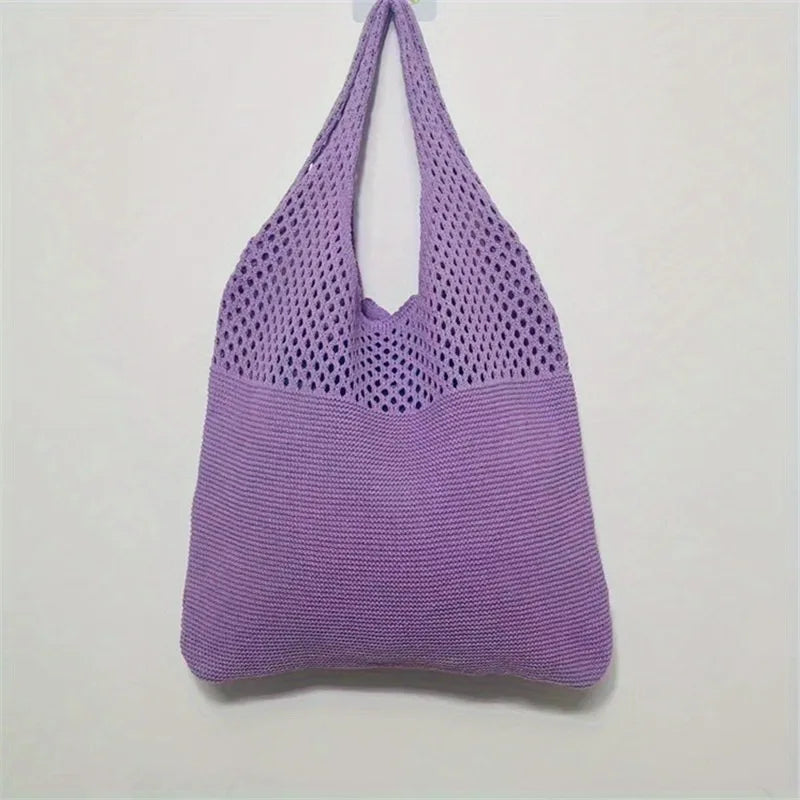 Hollow Crochet Tote Bag
