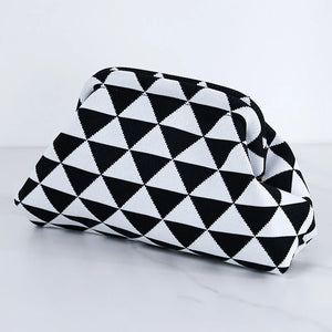 Woven Cloud Clutch Handbag