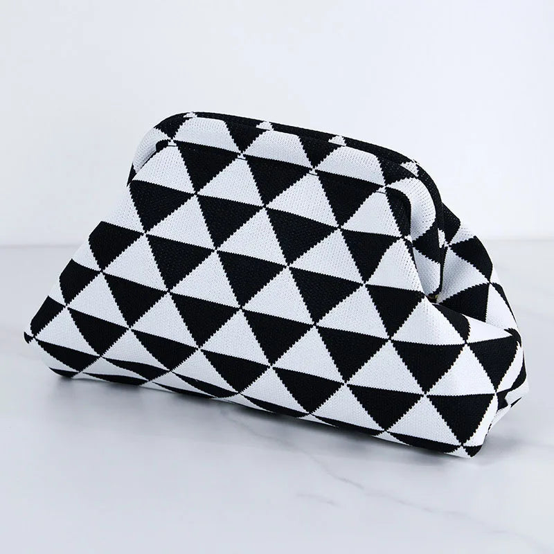 Woven Cloud Clutch Handbag