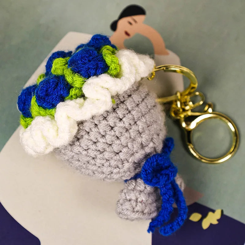Crochet Flower Keychain