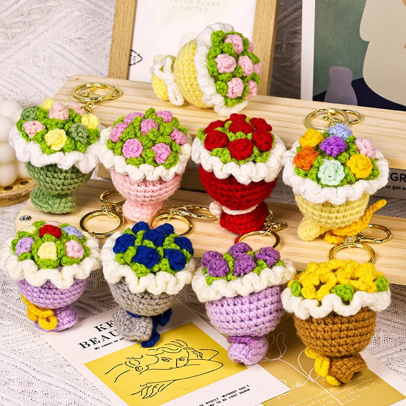 Crochet Flower Keychain