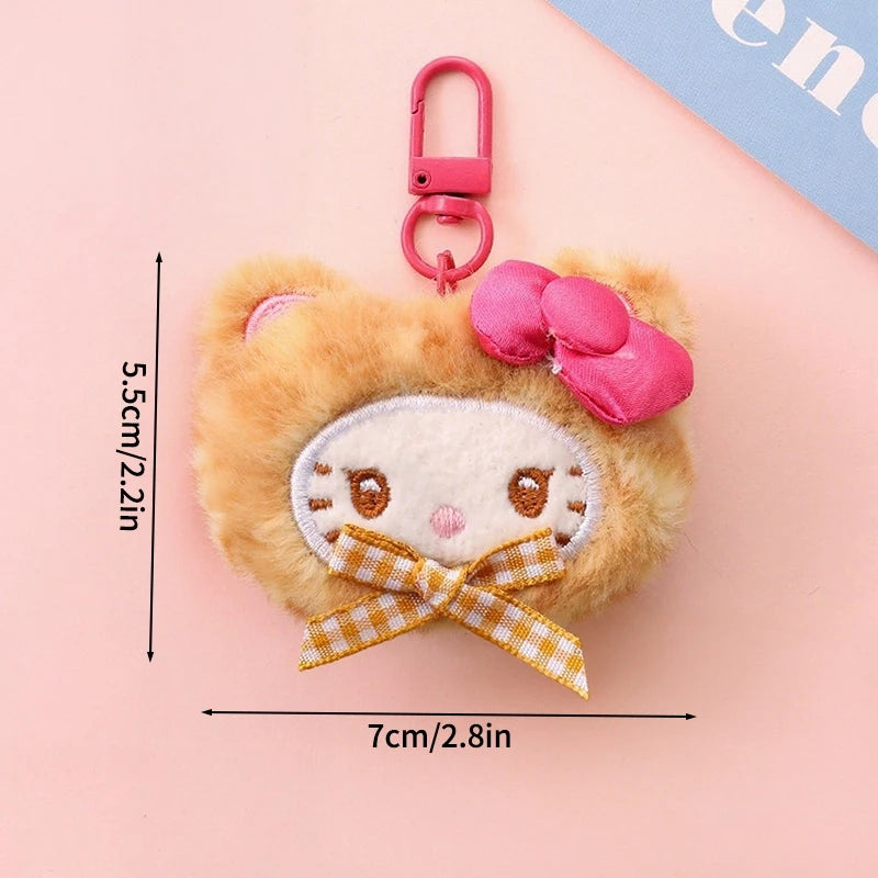 Plush Cat Keychain Charm