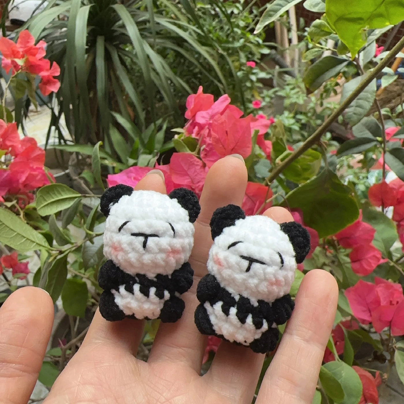 Handmade Crochet Panda Keychain