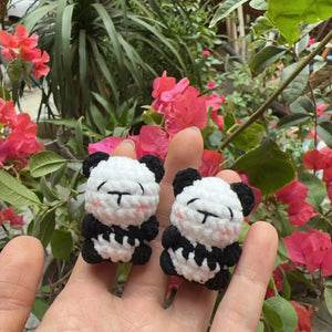 Handmade Crochet Panda Keychain