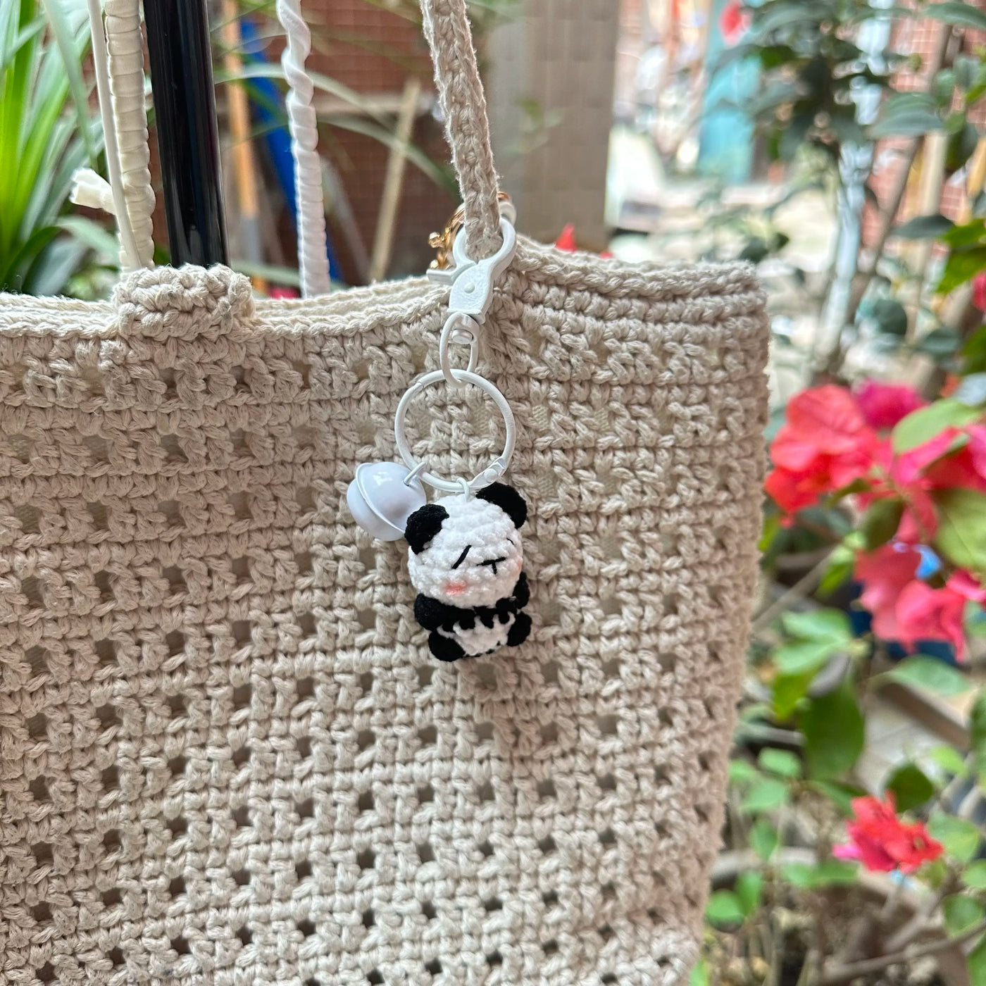 Handmade Crochet Panda Keychain