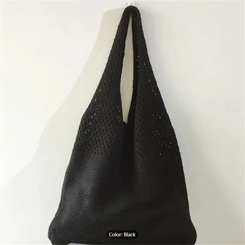 Hollow Crochet Tote Bag