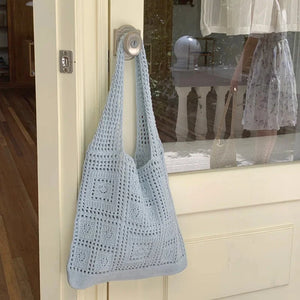 Knitted Hollow Tote Bag