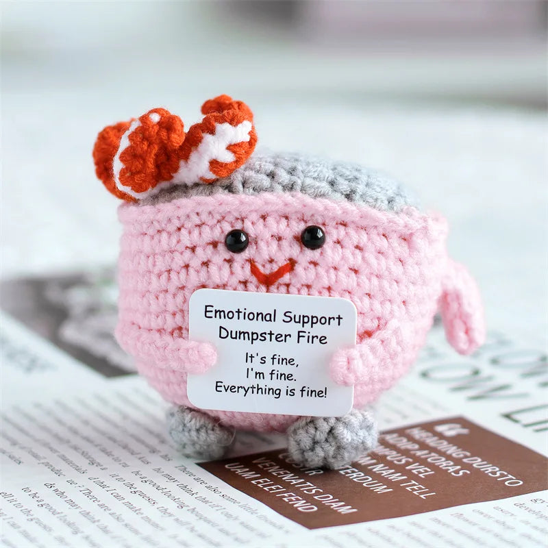 Crochet Positive Cow Decor