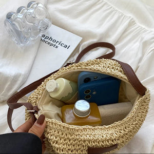 Summer Straw Crossbody Bag
