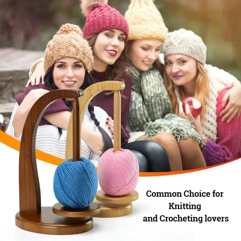 Wooden Rotating Yarn Holder Spinner