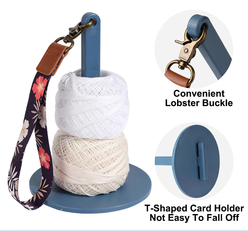 Yarn Holder Spinning Stand with Wrist Strap