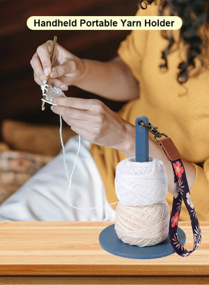 Yarn Holder Spinning Stand with Wrist Strap
