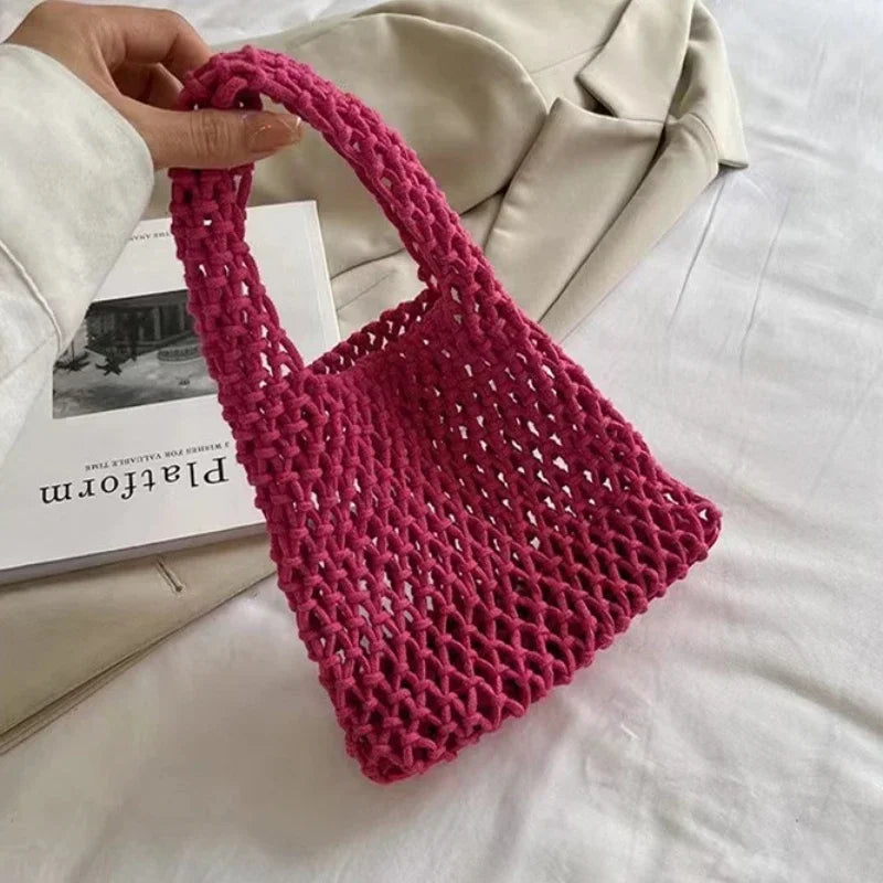 Woven Crochet Beach Bag