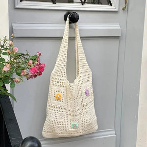 Knitted Hollow Tote Bag