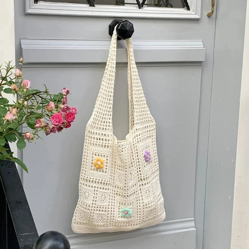 Knitted Hollow Tote Bag