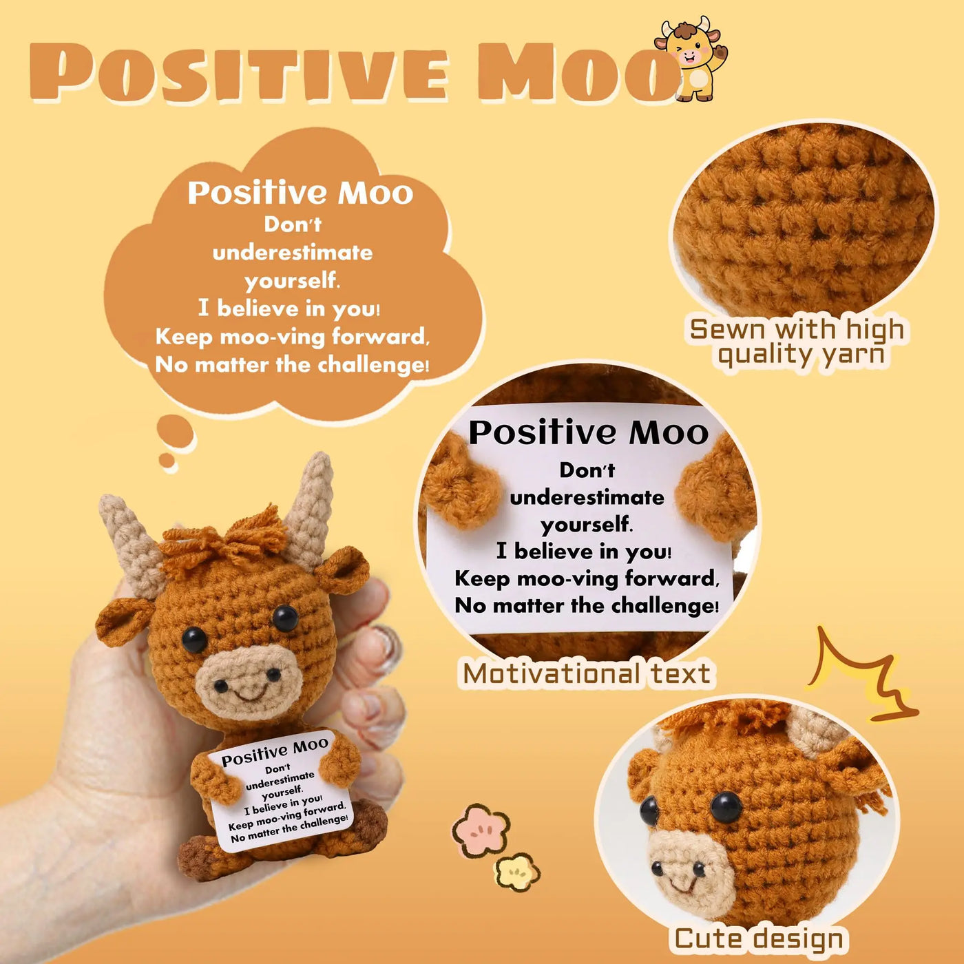 Funny Knitted Cow Doll