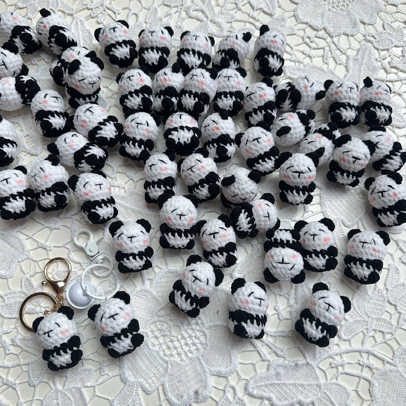 Handmade Crochet Panda Keychain