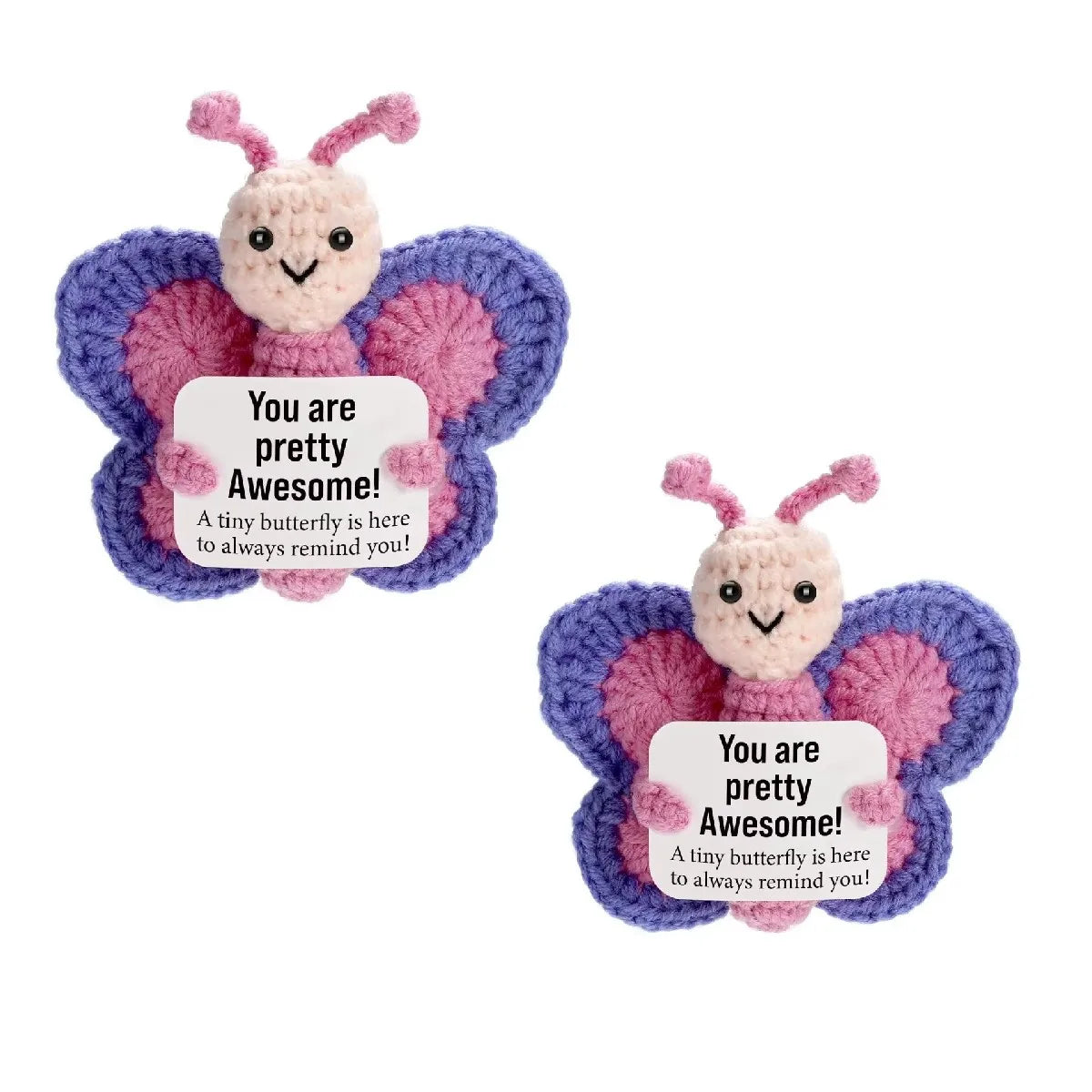 Positive Crochet Butterfly Gift